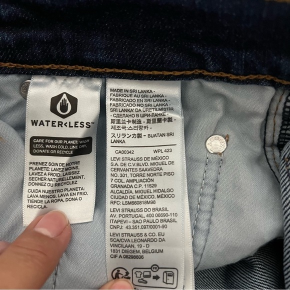 Levi's Women's Ribcage Straight Ankle Seamed Jeans 27x27 Dark Wash Buttonfly NWT - Picture 9 of 13